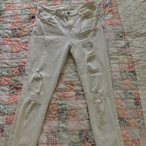 Distressed white pacsun jeans